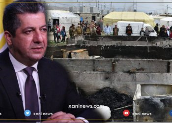 مەسرور بارزانی پەیامه‌ك ده‌ربارەی ئاگربه‌ربوونا كەمپه‌كا كوردێن ئێزیدى به‌لاڤكر‌
