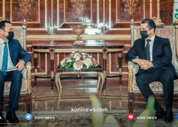 مه‌سرور بارزانی پێشوازی ل پارێزگارێ نوو یێ هه‌ولێرێ كر