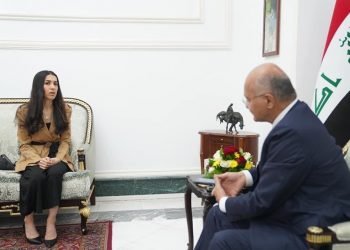 سه‌رۆك كۆمارێ ئیراقێ پێشوازى ل چالاكڤانا ئێزدى نادیه‌ موراد كر