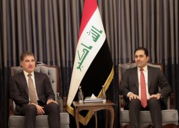 سهرۆك نێچیرڤان بارزانى دگهل محسن مهندهلاوى كۆمبوو