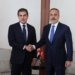 نێچیرڤان بارزانی و هاكان فیدان وەزیرێ دەرڤە یێ توركیا كۆمبوون